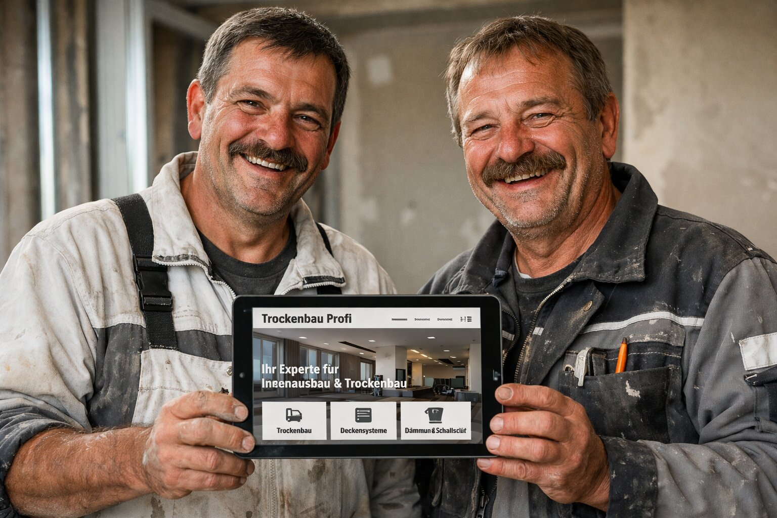Trockenbau Homepage und Website für Handwerksbetriebe